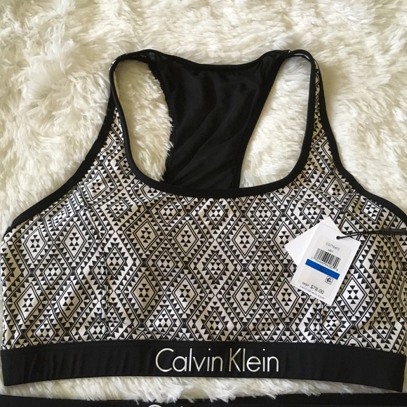 NWT patterned Calvin Klein two-piece bikini - Picture 6 of 8